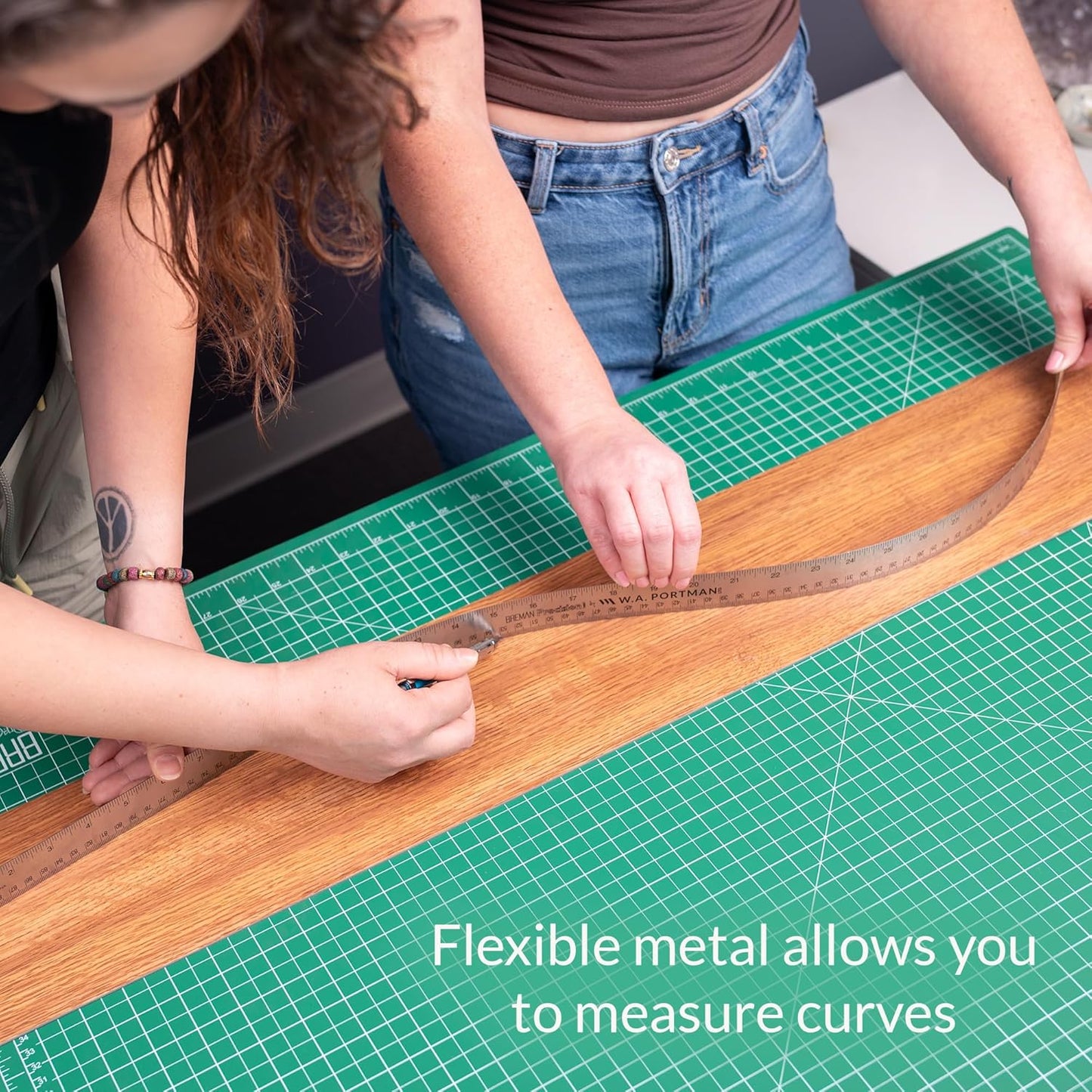 Metal Ruler 18 Inch Cork Back – Stainless Steel Straight Edge, Flexible Non-Slip 18 Inch Metal Ruler with Cork Backing – Imperial & Metric for Crafting, School, Workshop & Home Use