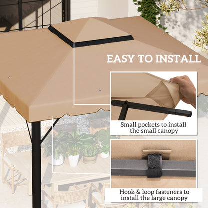 10' x 10' Gazebo Replacement Canopy - Model 84C-051 / 84C-269 Compatible - Khaki
