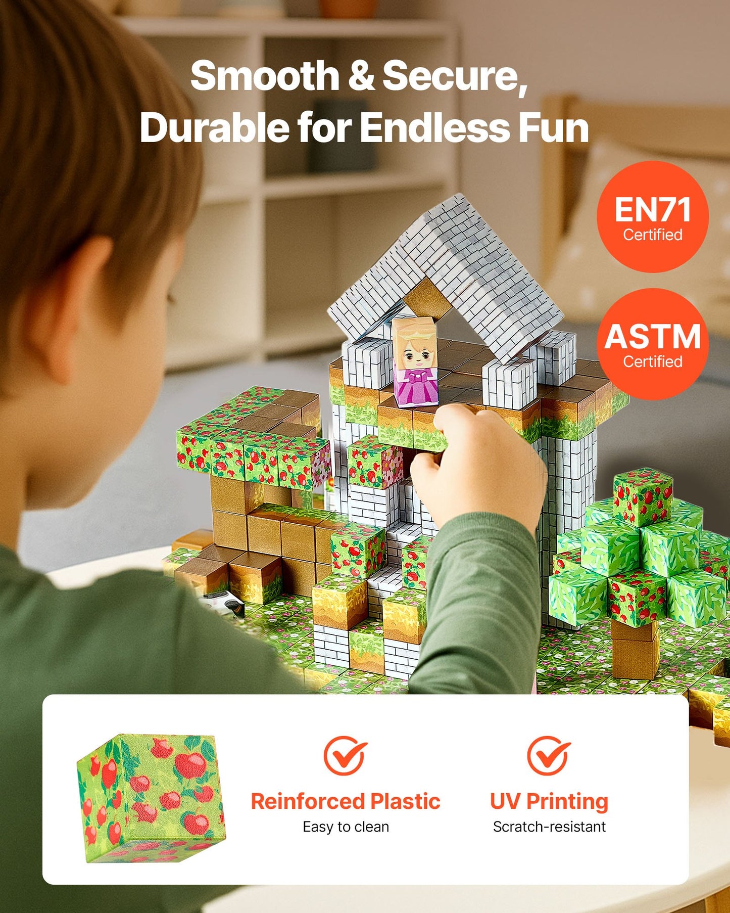 Magnetic Building Blocks 150 PCS Forest Castle Set - STEM Montessori Toys for Kids