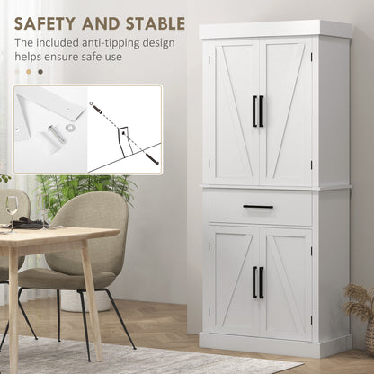 Despensa de cocina de 183 cm de alto - Organizador de almacenamiento independiente con estantes