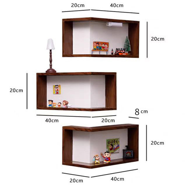 90 Degree Corner Wall Shelf - Space-Saving Floating Bookshelf for Home & Office