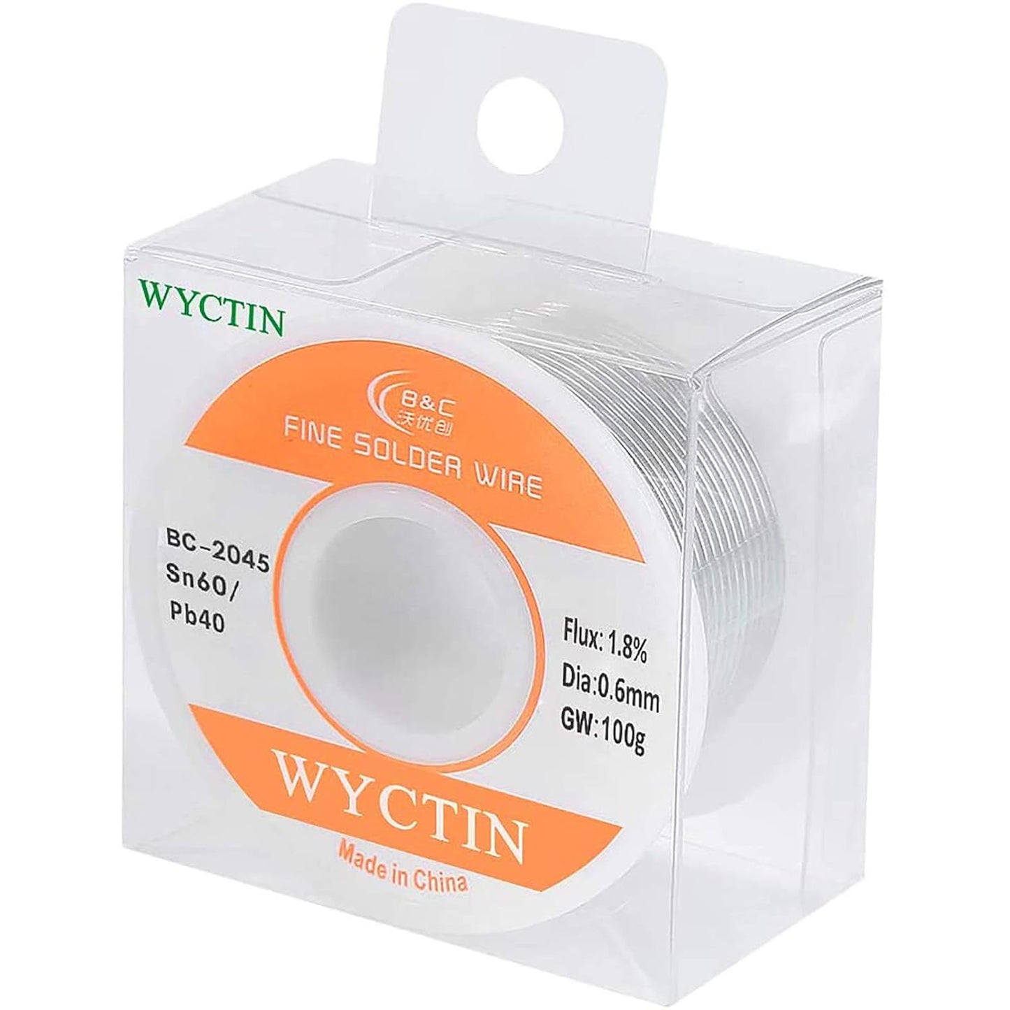 60-40 Tin Lead Solder Wire with Resin Core for Electrical Repair Soldering 0.6Mm 100G