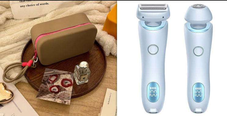 2-in-1 Hair Removal Epilator & Trimmer – USB Rechargeable Women's Body Shaver for Face, Legs & Bikini