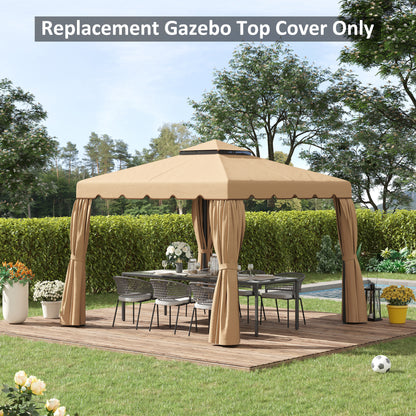 10' x 10' Gazebo Replacement Canopy - Model 84C-051 / 84C-269 Compatible - Khaki