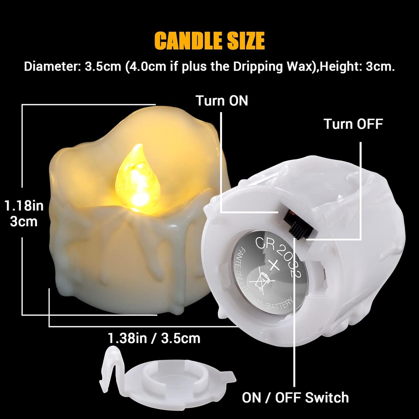 Tea Lights Candles with Timer, 12 Packs Flickering Flameless LED Tealights Battery Operated Electric Votive Candles for Christmas Decorations Fall Indoor Home Decor