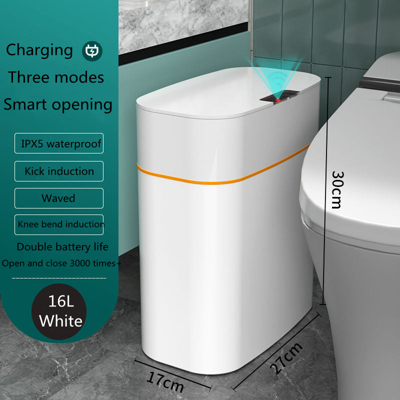 Smart Trash Can with Motion Sensor Lid – Automatic Touchless Waste Bin for Kitchen, Bedroom & Bathroom