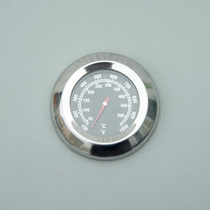 Parrilla de gas plegable de sobremesa con 2 quemadores - Parrilla portátil de propano con tapa y termómetro - Gris