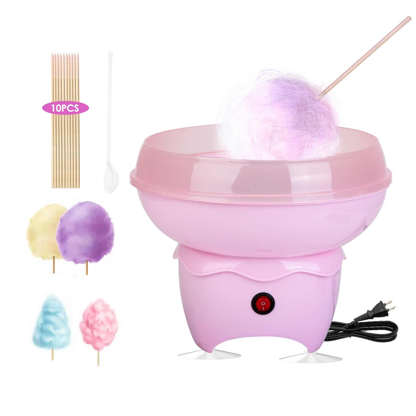 Portable Cotton Candy Maker - Electric Sugar Floss Machine for Kids & Parties