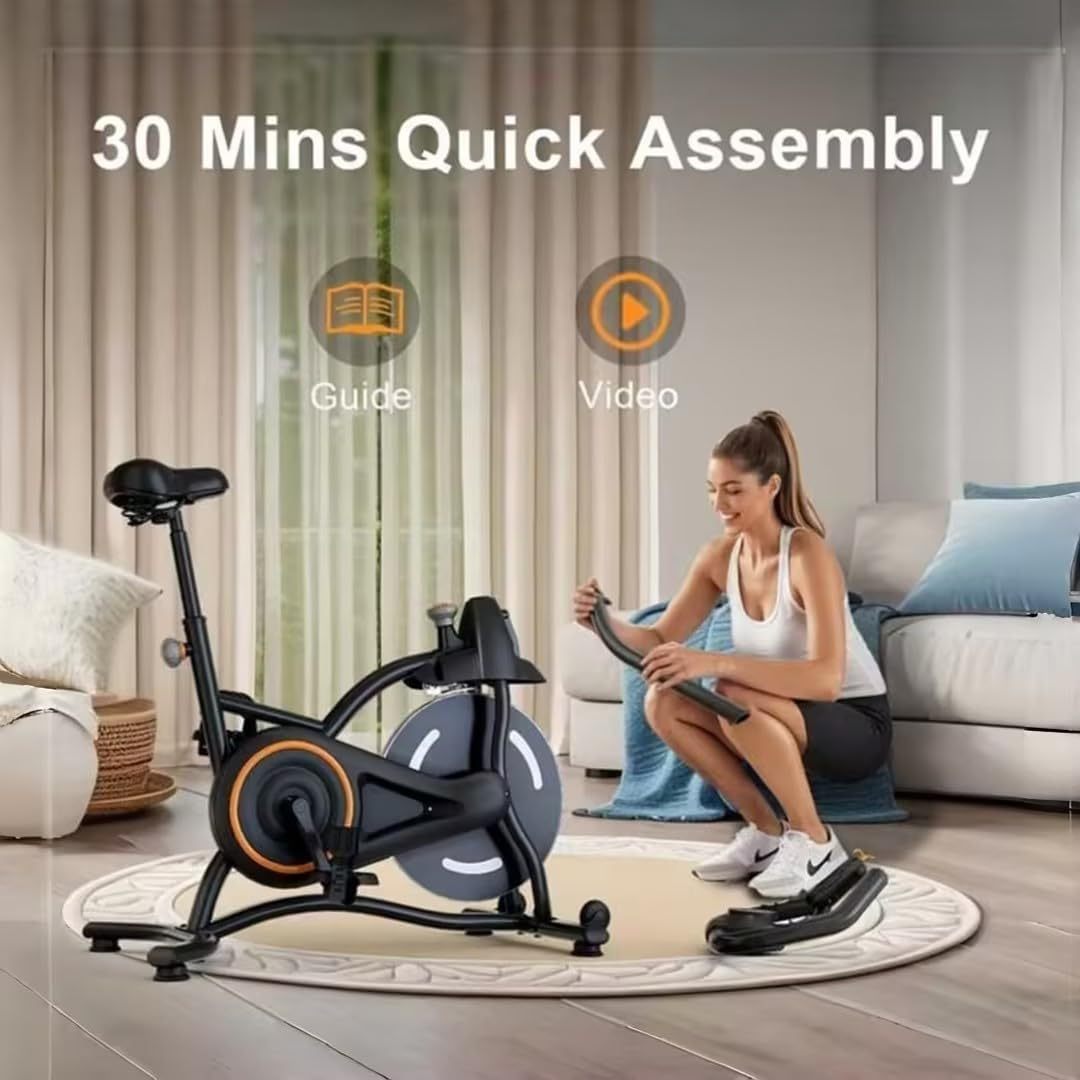 Bicicleta de spinning para interiores: bicicleta estática profesional para gimnasio en casa y cardio.