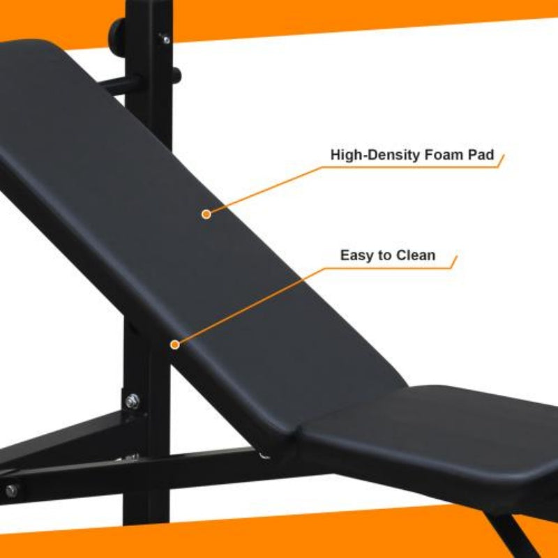 Olympic Weight Bench - Full Body Workout Station with Squat Rack & Bench Press