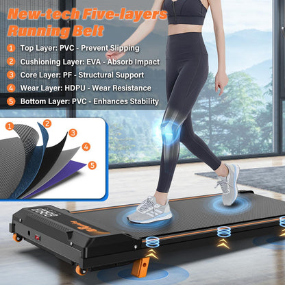 Treadmill with Remote Control - 3-Level Incline & LED Display for Home Cardio Workouts