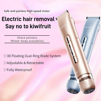 2-in-1 Hair Removal Epilator & Trimmer – USB Rechargeable Women's Body Shaver for Face, Legs & Bikini