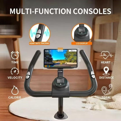 Bicicleta de spinning para interiores: bicicleta estática profesional para gimnasio en casa y cardio.