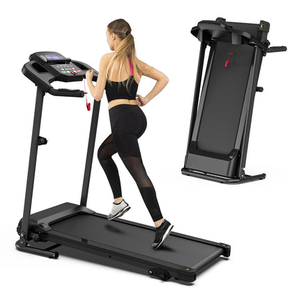 JK106 Treadmill - Compact Folding Running Machine with LED Display for Home Gym