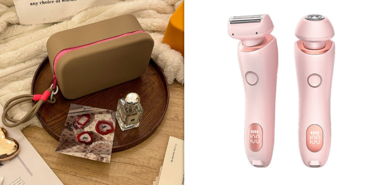 2-in-1 Hair Removal Epilator & Trimmer – USB Rechargeable Women's Body Shaver for Face, Legs & Bikini