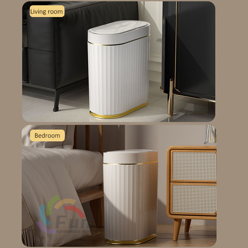 Smart Trash Can with Motion Sensor Lid – Automatic Touchless Waste Bin for Kitchen, Bedroom & Bathroom