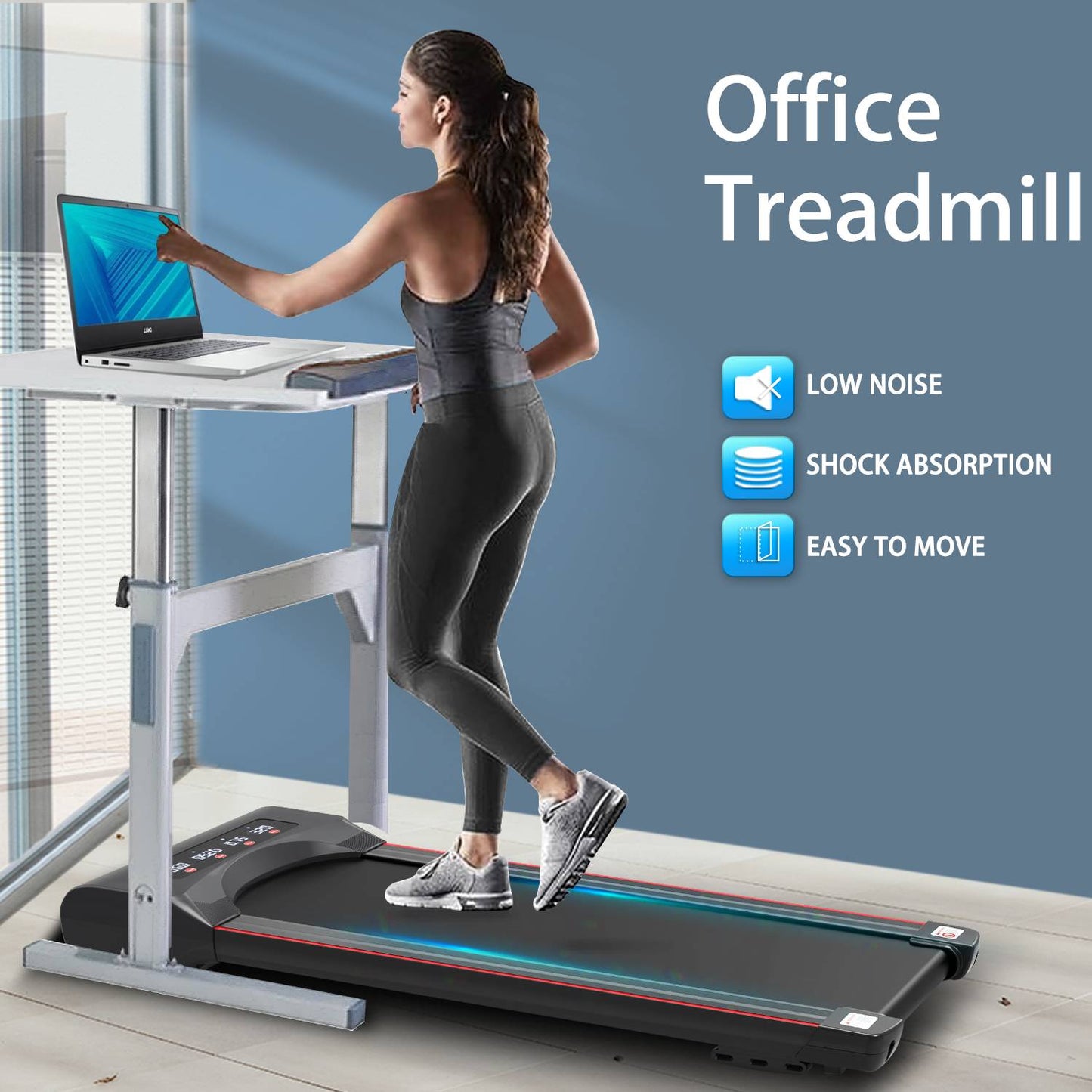 Under Desk Treadmill - Compact Walking Pad for Home Office & Remote Work
