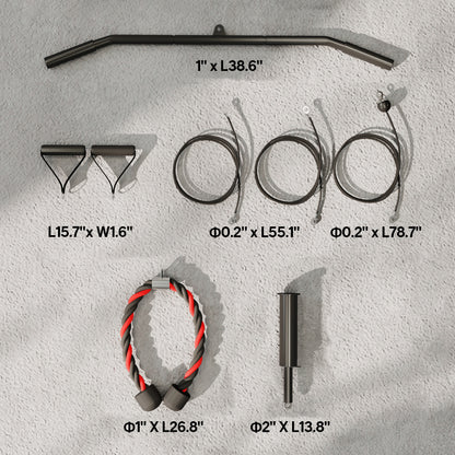 Weight Cable Pulley System for Home Gym - 220 lbs Capacity | LAT Pull Down