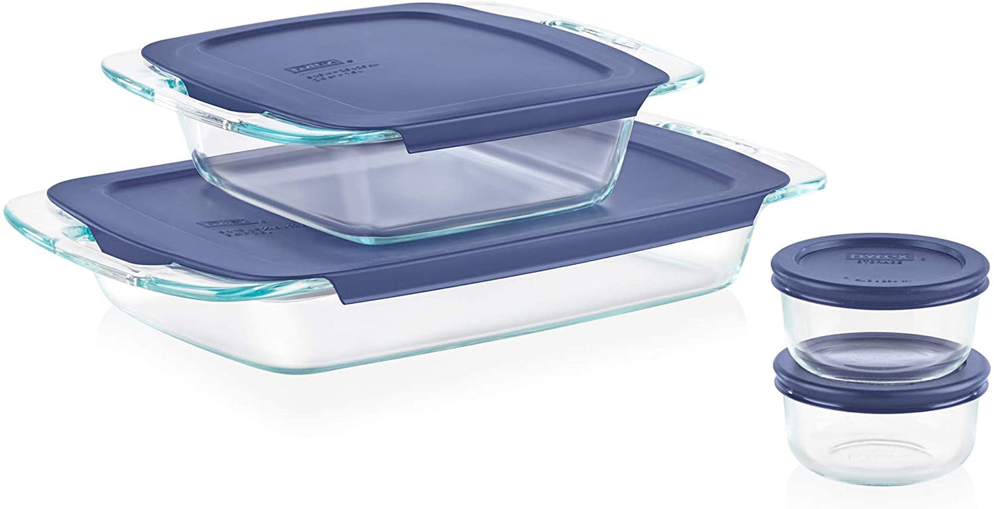Easy Grab 8-Piece Glass Bakeware and Food Storage Set
