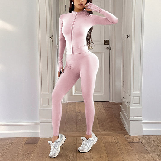 Women's 2-Piece Yoga Set - High-Waist Leggings & Sports Bra for Workout & Fitness