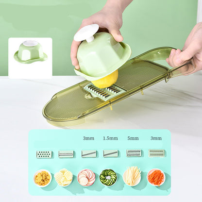 Multifunctional Vegetable Cutter - 5-in-1 Mandoline Slicer with Steel Blades for Kitchen