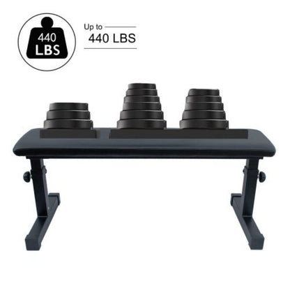 Flat Weight Bench for Home Gym - Dumbbell Bench Press for Strength Training & Workouts