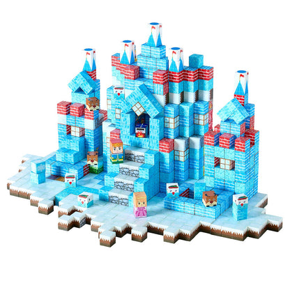 Magnetic Building Blocks 150 PCS Glacier Castle Set - STEM Montessori Toys for Kids