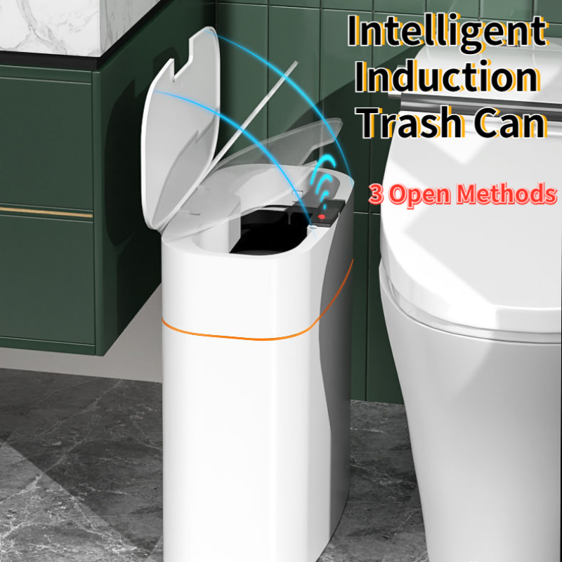 Smart Trash Can with Motion Sensor Lid – Automatic Touchless Waste Bin for Kitchen, Bedroom & Bathroom