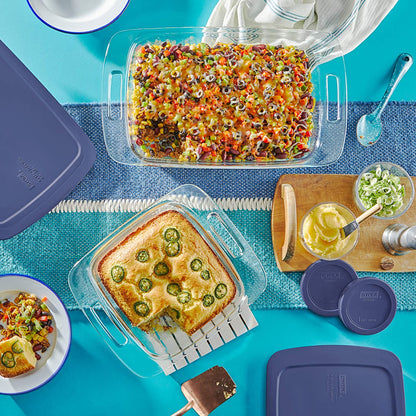 Easy Grab 8-Piece Glass Bakeware and Food Storage Set