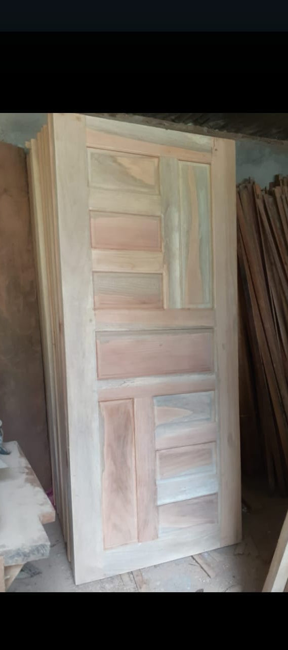 Solid Wood Door 90x210cm - Pochote Hardwood Interior Door | Nicaragua Crafted