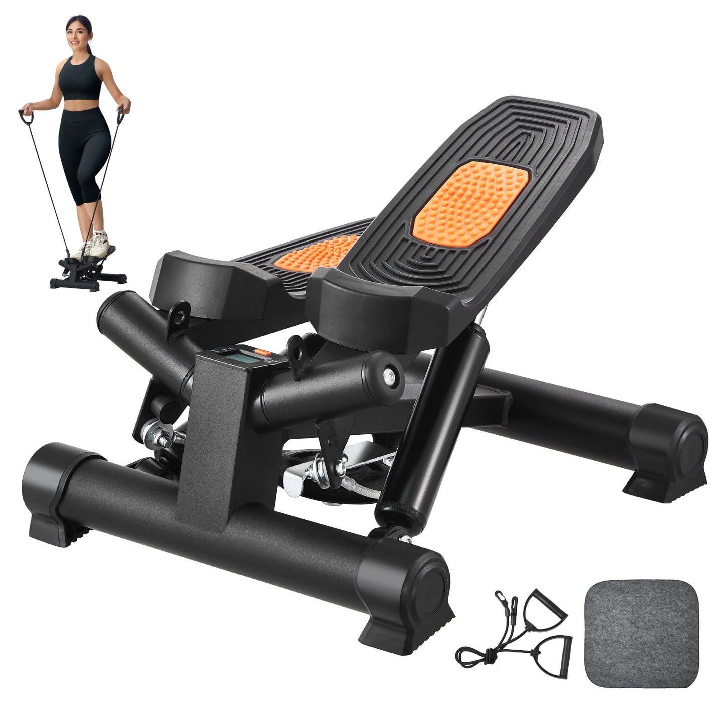 Twist Stepper for Waist & Core - Mini Stepper with Rotational Motion for Abs, Glutes & Balance - 330lbs