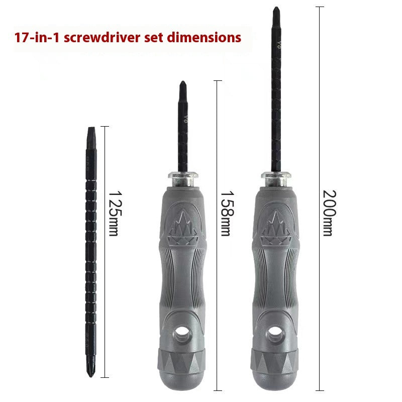 17-in-1 Magnetic Screwdriver Set - Multi-Bit Precision Tool Kit for Electronics & Home Repair