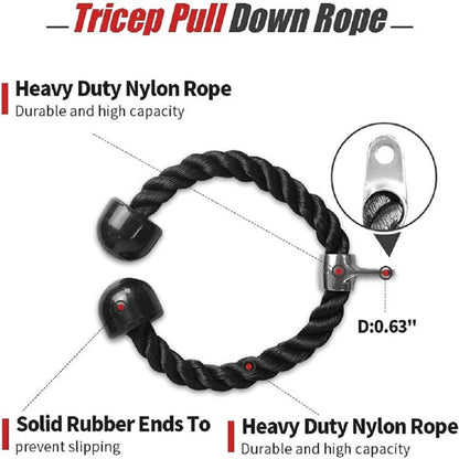 Multi-Functional Fitness Handlebars - 4-Piece Adjustable Pull-Down Squat Rack Set for Home Gym