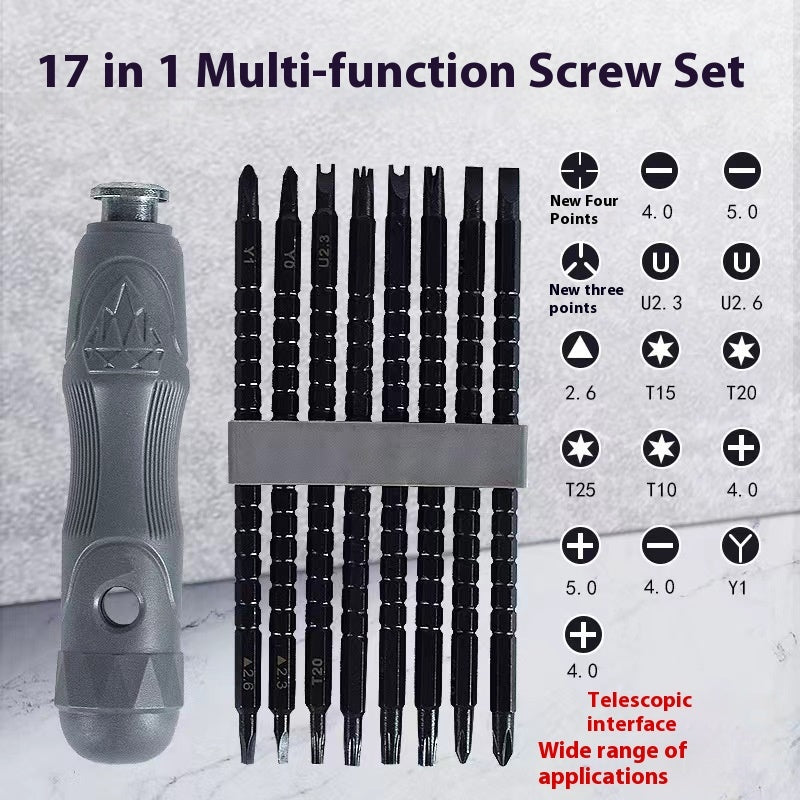 17-in-1 Magnetic Screwdriver Set - Multi-Bit Precision Tool Kit for Electronics & Home Repair