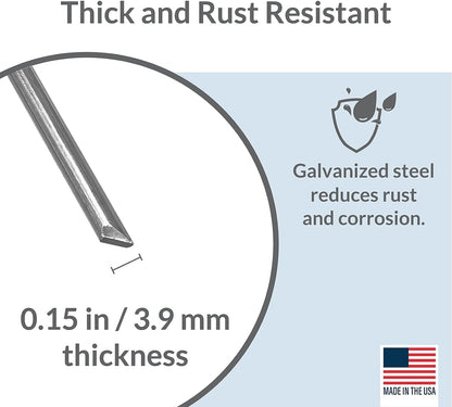 30 Pack Tent Stakes Metal Garden Edging Fence Hooks Pegs Christmas Decoration Stakes Made USA 9 Inches Long