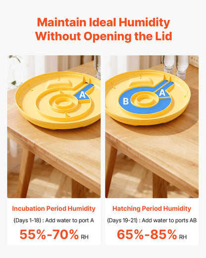 18 Egg Incubator with Automatic Turner & LED Candler - Digital Temperature Control Hatcher