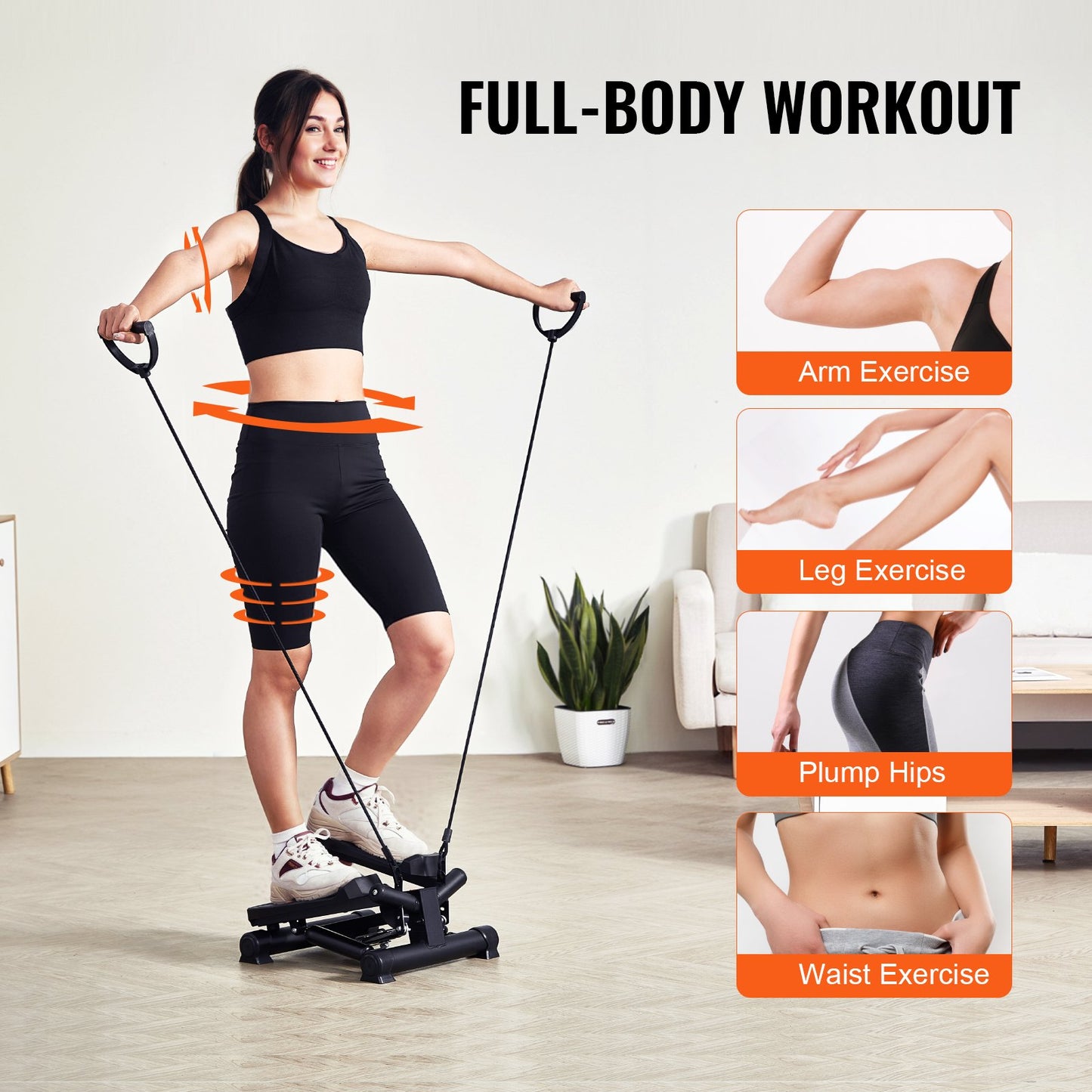 Twist Stepper for Waist & Core - Mini Stepper with Rotational Motion for Abs & Glutes - 330lbs