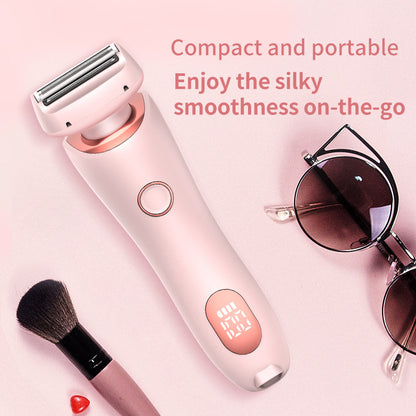 2-in-1 Hair Removal Epilator & Trimmer – USB Rechargeable Women's Body Shaver for Face, Legs & Bikini