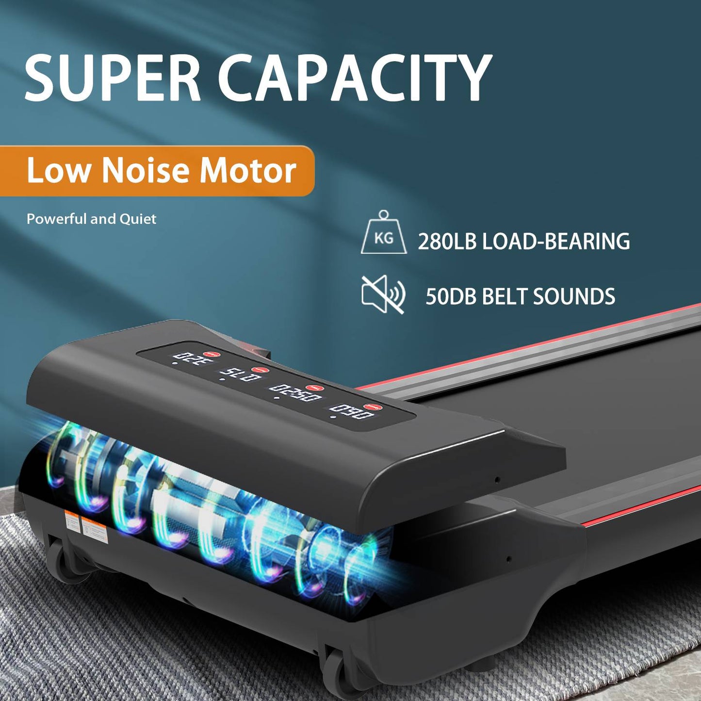 Under Desk Treadmill - Compact Walking Pad for Home Office & Remote Work