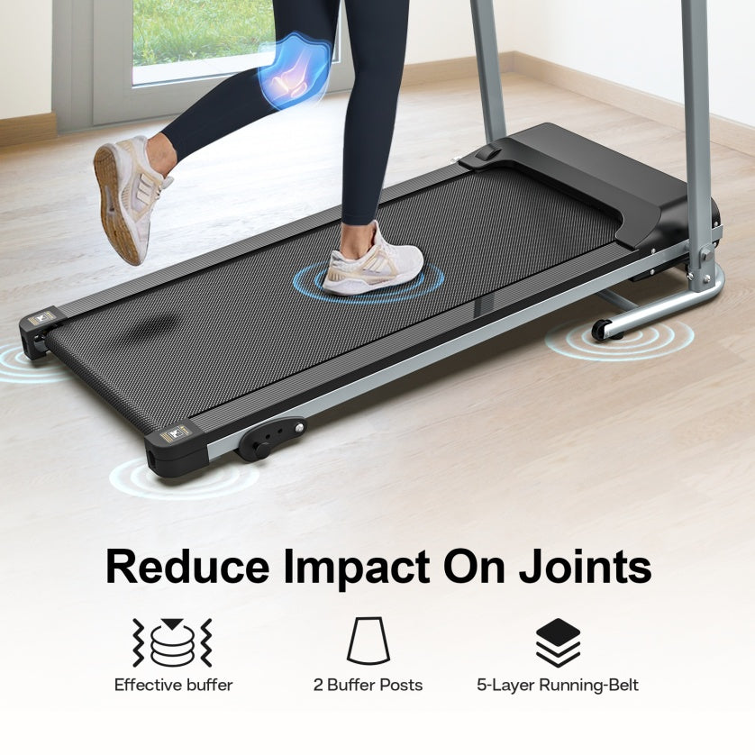 JK106 Treadmill - Compact Folding Running Machine with LED Display for Home Gym