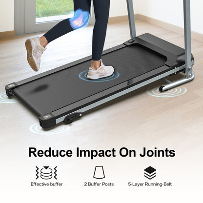 JK106 Treadmill - Compact Folding Running Machine with LED Display for Home Gym