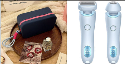 2-in-1 Hair Removal Epilator & Trimmer – USB Rechargeable Women's Body Shaver for Face, Legs & Bikini