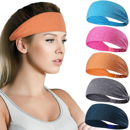 Conjunto de 5 diademas y bandas para el sudor para deportes, unisex, accesorios de fitness