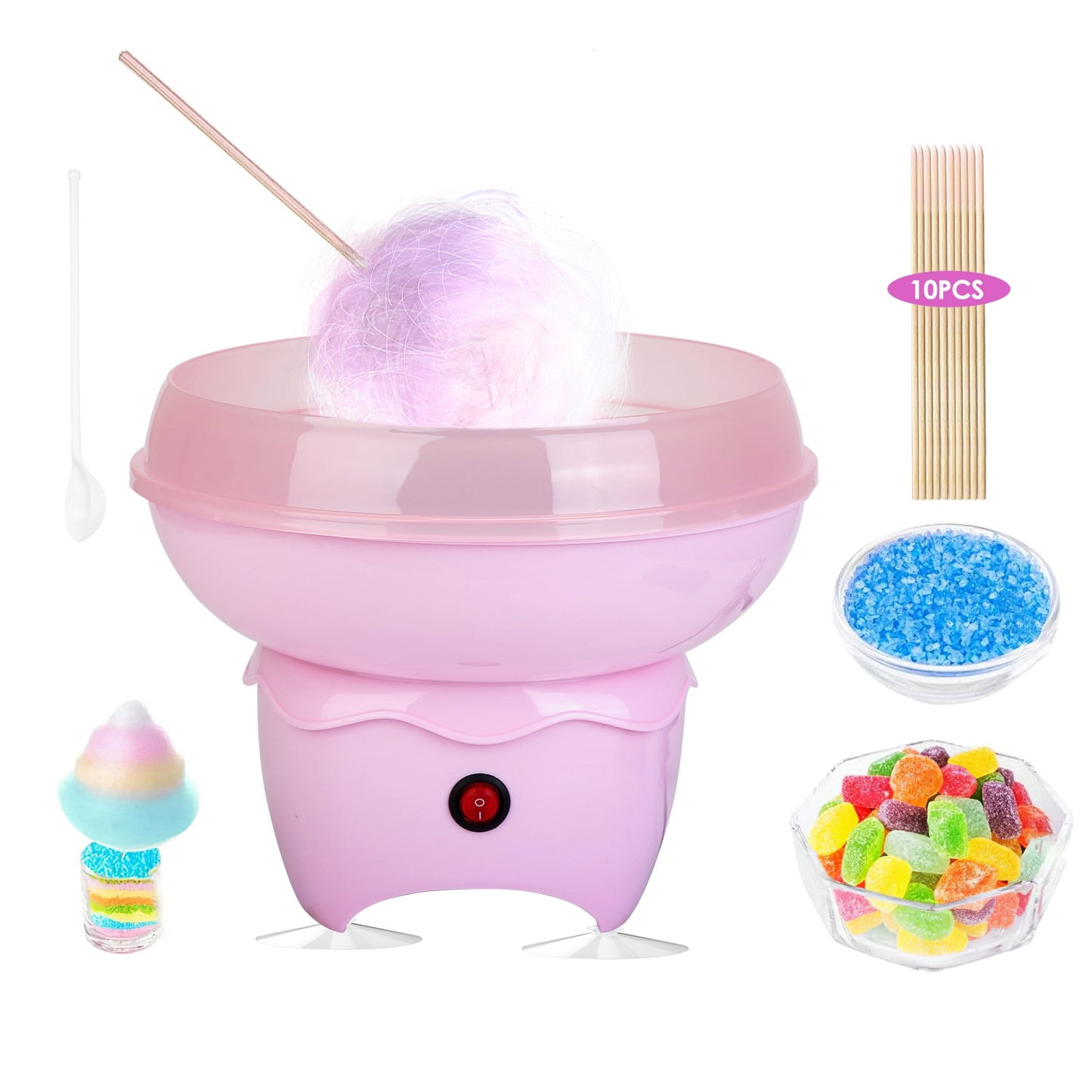 Portable Cotton Candy Maker - Electric Sugar Floss Machine for Kids & Parties