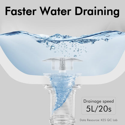 Bathroom Sink Drain without Overflow Vessel Sink Lavatory Vanity Pop up Drain Stopper Polished Chrome for 1.6"-1.9" Sink Hole, All Metal Rustproof Brass and 304 Stainless Steel, S2008D-CH