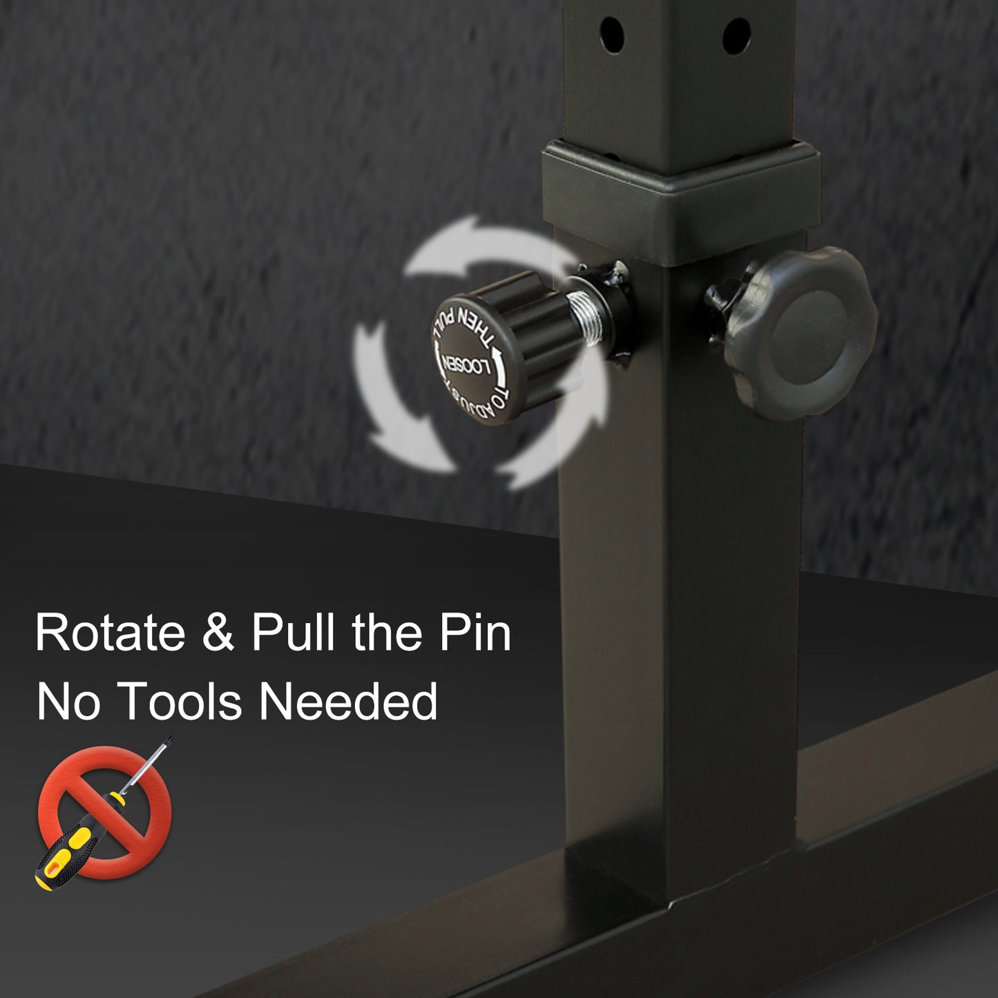 Adjustable Height Weight Bench - 5-Level Flat Bench for Strength Training & Home Gym - 440lbs Capacity