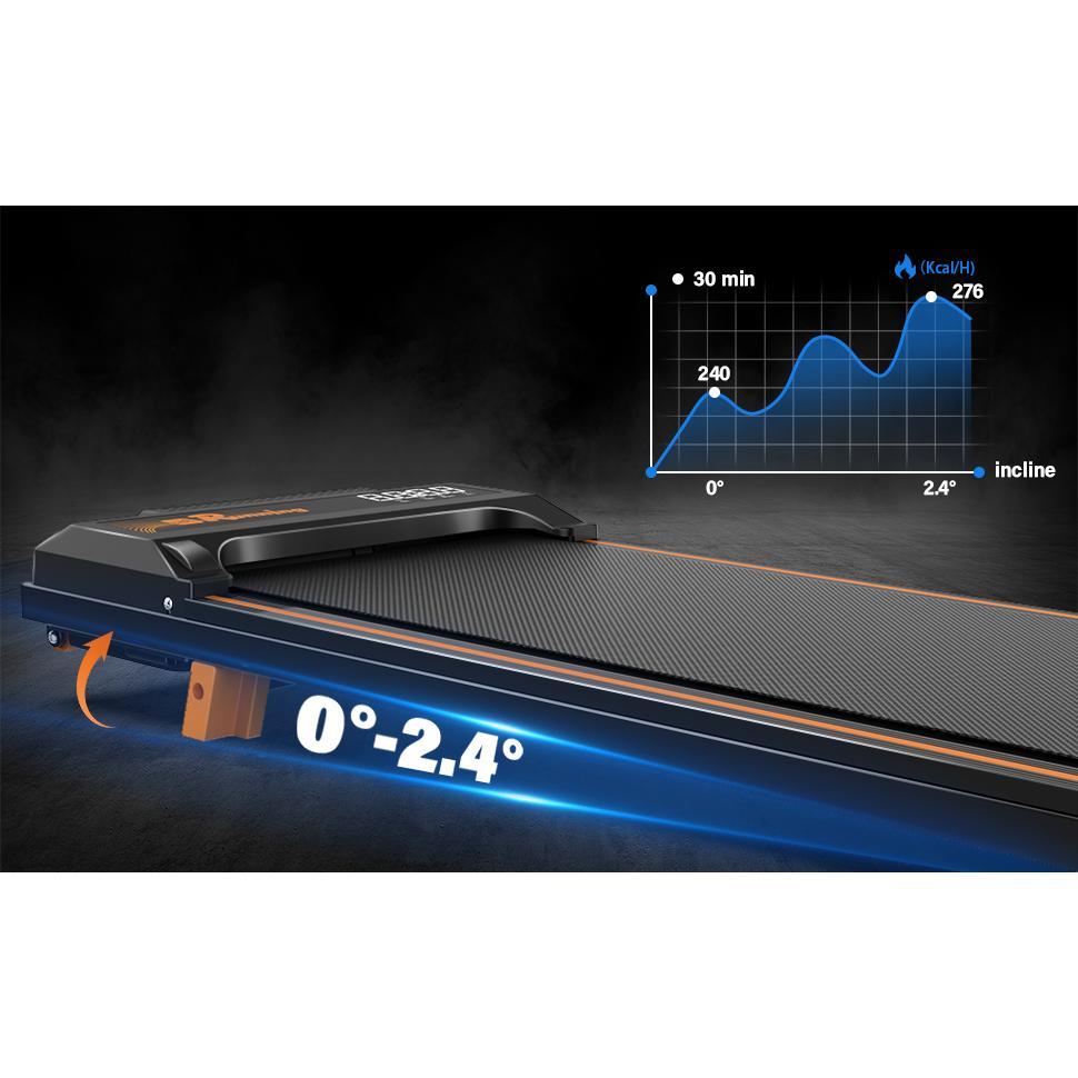 Treadmill with Remote Control - 3-Level Incline & LED Display for Home Cardio Workouts