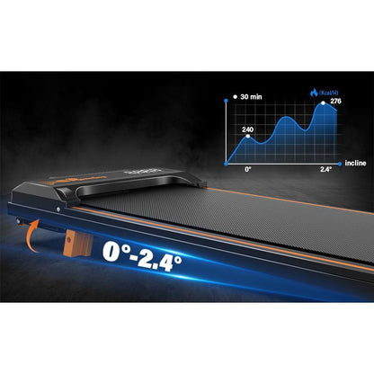 Treadmill with Remote Control - 3-Level Incline & LED Display for Home Cardio Workouts