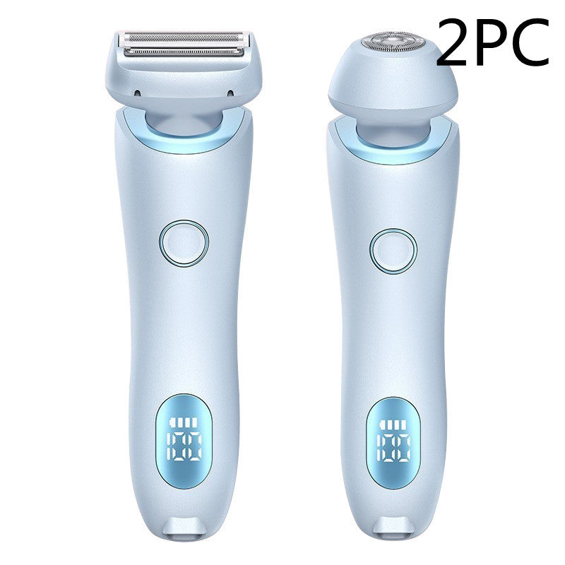 2-in-1 Hair Removal Epilator & Trimmer – USB Rechargeable Women's Body Shaver for Face, Legs & Bikini