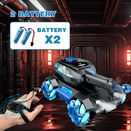 RC Tank Toy with Water Bomb - 2.4G Gesture Control Remote Control Car for Kids